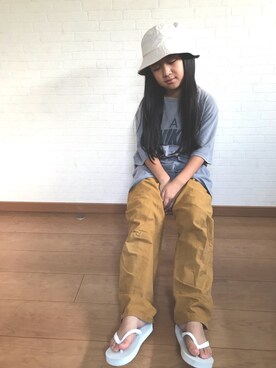 「NIKE(ナイキ)のアイテム(トップス)」を使った、nayu*さん(キッズ・130cm)の夏コーディネート