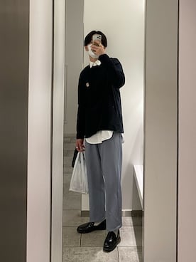 「HUNTER(ハンター)のアイテム(ローファー)」を使った、takuronishidaさん(メンズ・175cm)の春コーディネート