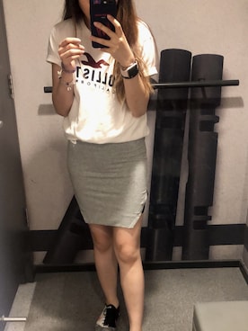 「NIKE(ナイキ)のアイテム(スカート)」を使った、W.Lさん(レディース・160cm)の夏コーディネート