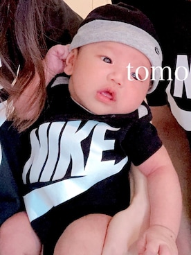 「NIKE(ナイキ)のアイテム(ロンパース)」を使った、𝙼𝚞𝚖𝚖𝚢☺︎さん(キッズ・60cm)の冬コーディネート