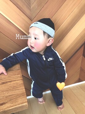 「NIKE(ナイキ)のアイテム(ママ&ベビー)」を使った、𝙼𝚞𝚖𝚖𝚢☺︎さん(キッズ・70cm)の冬コーディネート