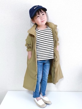 「NIKE(ナイキ)のアイテム(キャップ)」を使った、☺︎May☺︎さん(キッズ・90cm)の春コーディネート