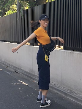 「NIKE(ナイキ)のアイテム(サンバイザー)」を使った、#HeidiStyleさん(レディース・160cm)の夏コーディネート