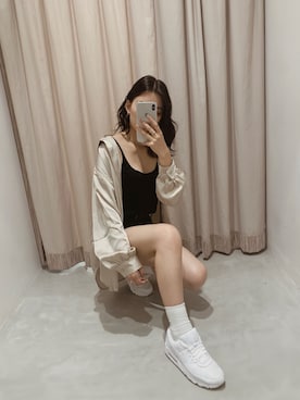 「NIKE(ナイキ)のアイテム(スニーカー)」を使った、越後 穂乃香さん(レディース・150cm)の夏コーディネート