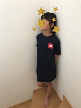 kanaさんの「【WEB限定】THE NORTH FACE/ザ・ノースフェイス ガールズショートスリーブワンピースTee（THE NORTH FACE | ザノースフェイス）」を使ったコーディネート