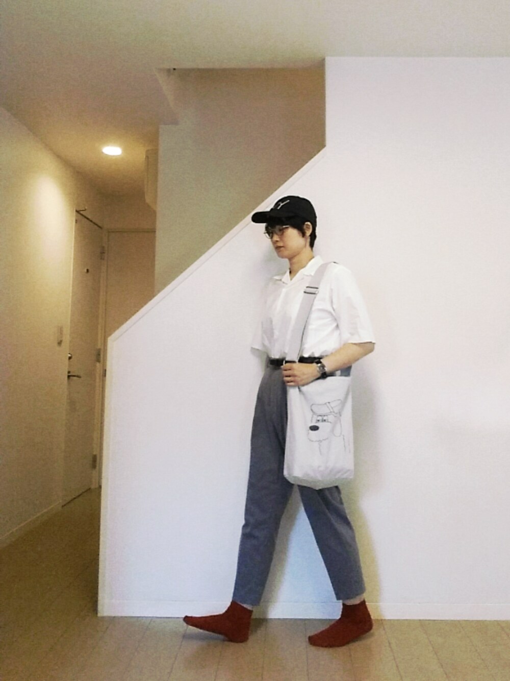sieluさんの「オープンカラーシャツ MEN（AURALEE）」を使ったコーディネートの1枚目の写真
