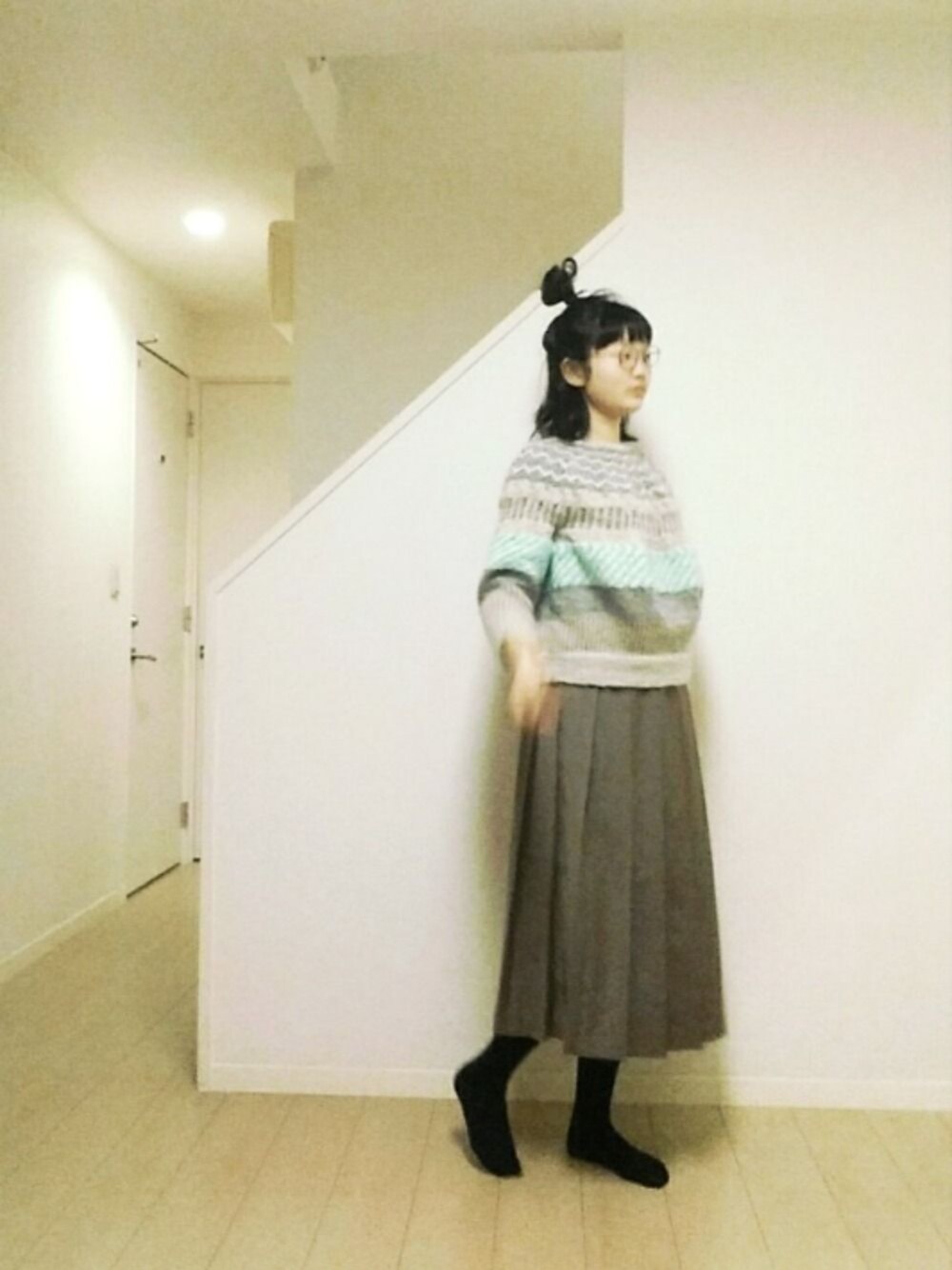 sieluさんの「cdc TRプリーツスカート（chambre de charme）」を使ったコーディネートの1枚目の写真