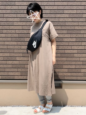 「NIKE(ナイキ)のアイテム(ボディバッグ/ウエストポーチ)」を使った、kcoさん(レディース・158cm・30代)の夏コーディネート