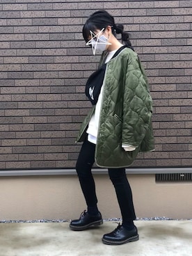 「NIKE(ナイキ)のアイテム(ボディバッグ/ウエストポーチ)」を使った、kcoさん(レディース・158cm・30代)の秋コーディネート