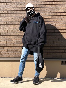 「NIKE(ナイキ)のアイテム(ボディバッグ/ウエストポーチ)」を使った、kcoさん(レディース・158cm・30代)の秋コーディネート