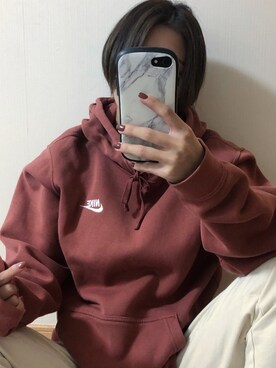 「NIKE(ナイキ)のアイテム(パーカー)」を使った、あやまるさん(レディース・148cm)の秋コーディネート