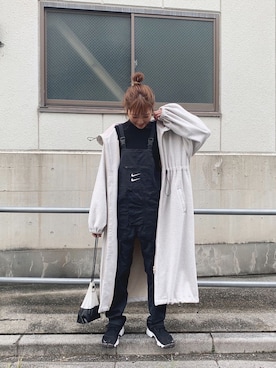 「NIKE(ナイキ)のアイテム(オールインワン・サロペット)」を使った、kayoさん(レディース・164cm)の秋コーディネート