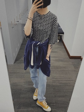 「NIKE(ナイキ)のアイテム(スタジャン)」を使った、zuzzuさん(レディース・170cm)の春コーディネート