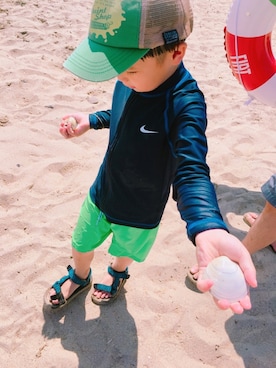 「NIKE(ナイキ)のアイテム(水着/着物・浴衣)」を使った、YUKI★さん(キッズ・110cm)の夏コーディネート