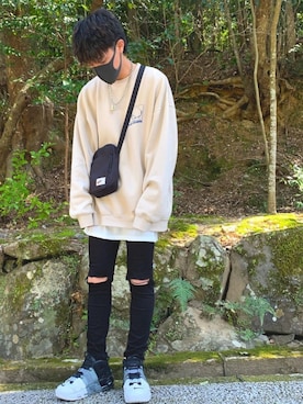 「NIKE(ナイキ)のアイテム(ショルダーバッグ)」を使った、かいとさん(メンズ・175cm)の春コーディネート