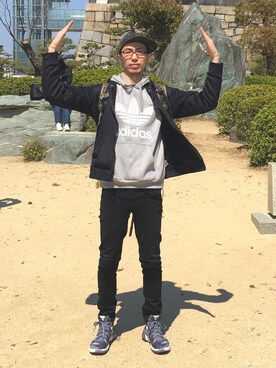 「NIKE(ナイキ)のアイテム(パーカー)」を使った、しんしんさん(メンズ・182cm)の春コーディネート