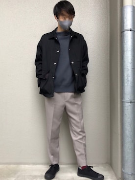 「STUDIOUS(ステュディオス)のアイテム(ブルゾン)」を使った、これしきさん(メンズ・177cm)の春コーディネート