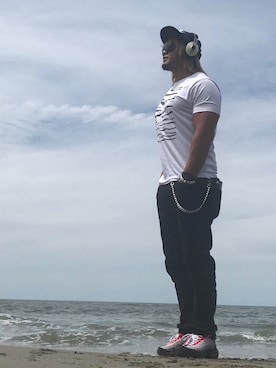 「NIKE(ナイキ)のアイテム(キャップ)」を使った、棚橋弘至さん(メンズ・181cm・40代)の夏コーディネート