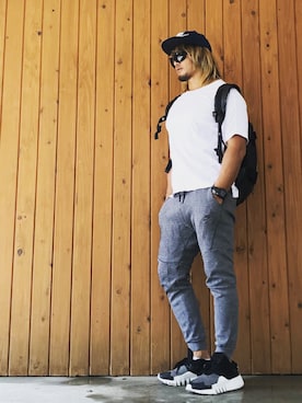 「NIKE(ナイキ)のアイテム(キャップ)」を使った、棚橋弘至さん(メンズ・181cm・40代)の夏コーディネート