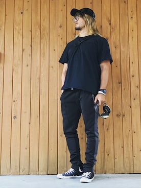 「NIKE(ナイキ)のアイテム(ボディバッグ/ウエストポーチ)」を使った、棚橋弘至さん(メンズ・181cm・40代)の夏コーディネート