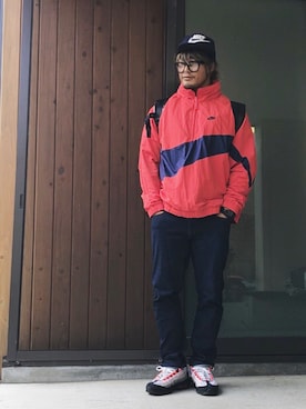 「NIKE(ナイキ)のアイテム(キャップ)」を使った、棚橋弘至さん(メンズ・181cm・40代)の秋コーディネート