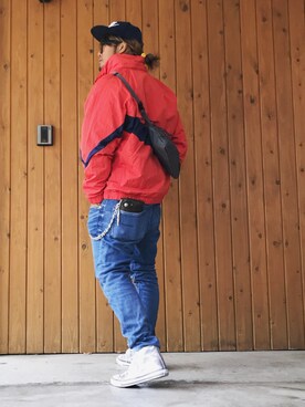「NIKE(ナイキ)のアイテム(キャップ)」を使った、棚橋弘至さん(メンズ・181cm・40代)の冬コーディネート
