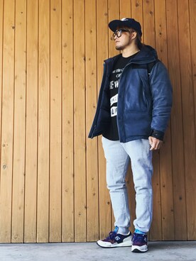 「NIKE(ナイキ)のアイテム(キャップ)」を使った、棚橋弘至さん(メンズ・181cm・40代)の冬コーディネート