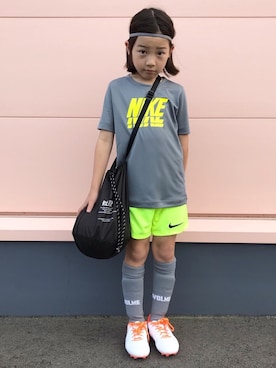 「NIKE(ナイキ)のアイテム(トップス)」を使った、eightmaaanさん(キッズ・125cm)の夏コーディネート