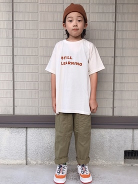 「THE ANIMAL OBSERVATORY(ジアニマルオブザバートリー)のアイテム(シューズ)」を使った、eightmaaanさん(キッズ・128cm)の秋コーディネート