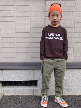 「THE ANIMAL OBSERVATORY(ジアニマルオブザバートリー)のアイテム(シューズ)」を使った、eightmaaanさん(キッズ・128cm)の秋コーディネート