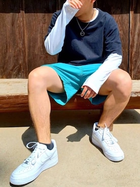 「NIKE(ナイキ)のアイテム(ネックレス)」を使った、O'n U160さん(メンズ・155cm)の春コーディネート