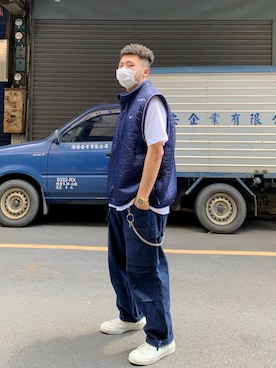 「NIKE(ナイキ)のアイテム(ベスト)」を使った、Bc 🇹🇼さん(メンズ・185cm)の春コーディネート