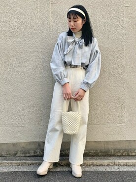 WEGOさんの「WEGO/エナメルワイドカチューシャ」を使ったコーディネート