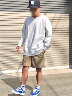 「VANS(バンズ)のアイテム(スニーカー)」を使った、十然ダイ補湯さん(メンズ・168cm)の春コーディネート