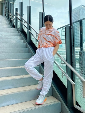 「NIKE(ナイキ)のアイテム(Tシャツ/カットソー)」を使った、Stylesさん(レディース・162cm)の夏コーディネート