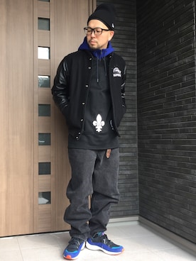 「NIKE(ナイキ)のアイテム(パーカー)」を使った、コチコチさん(メンズ・171cm)の春コーディネート
