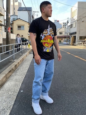 「NIKE(ナイキ)のアイテム」を使った、古着屋 LESさん(メンズ・182cm・20代)の春コーディネート