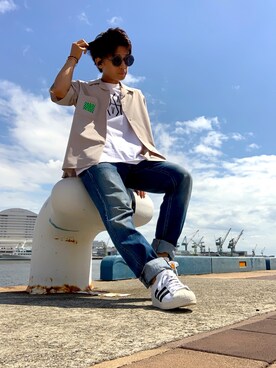 「Denim & Supply Ralph Lauren(デニムアンドサプライラルフローレン)のアイテム(パンツ)」を使った、toshitsugu 【トシツグ】さん(メンズ・164cm)の秋コーディネート