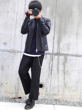 「STUDIOUS(ステュディオス)のアイテム」を使った、Fumiさん(メンズ・167cm・10代)の秋コーディネート