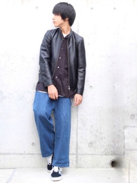 「STUDIOUS(ステュディオス)のアイテム」を使った、Fumiさん(メンズ・170cm・10代)の秋コーディネート