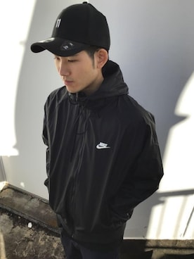 「NIKE(ナイキ)のアイテム(ナイロンジャケット)」を使った、murasaki_officialさん(メンズ・170cm)の冬コーディネート