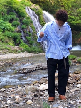 「STUDIOUS(ステュディオス)のアイテム(ファッション雑貨)」を使った、Mikiyaさん(メンズ・168cm)の夏コーディネート