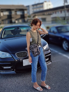 「NIKE(ナイキ)のアイテム(ショルダーバッグ)」を使った、インスタ→bz178koshu48さん(レディース・159cm・30代)の夏コーディネート