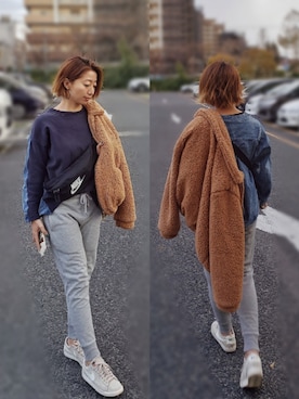 「NIKE(ナイキ)のアイテム(ボディバッグ/ウエストポーチ)」を使った、インスタ→bz178koshu48さん(レディース・159cm・40代)の春コーディネート