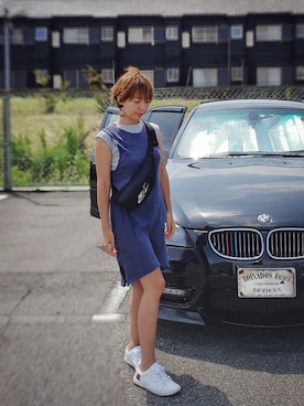 「NIKE(ナイキ)のアイテム(ボディバッグ/ウエストポーチ)」を使った、インスタ→bz178koshu48さん(レディース・159cm・40代)の夏コーディネート