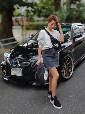 「NIKE(ナイキ)のアイテム(ボディバッグ/ウエストポーチ)」を使った、インスタ→bz178koshu48さん(レディース・159cm・40代)の秋コーディネート