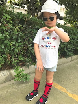 「NIKE(ナイキ)のアイテム(帽子)」を使った、♥Anan♥さん(キッズ・100cm)の夏コーディネート