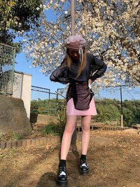 sakuran1234さんの「PINK ENAMEL SKIRT（raspberrypie）」を使ったコーディネート