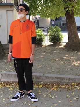 「NIKE(ナイキ)のアイテム(トップス)」を使った、endyさん(メンズ・173cm)の春コーディネート