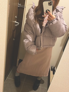 「NIKE(ナイキ)のアイテム(ソックス/靴下)」を使った、* 𝙠𝙧𝙣 *さん(レディース・148cm)の冬コーディネート